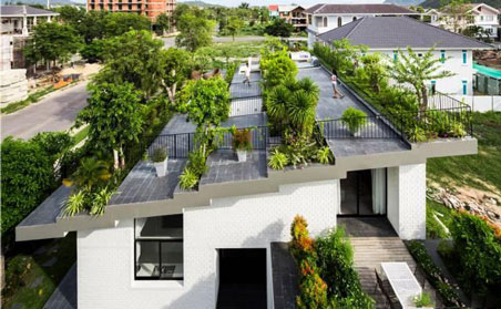 屋顶花园设计中绿化建筑物要求及实景图